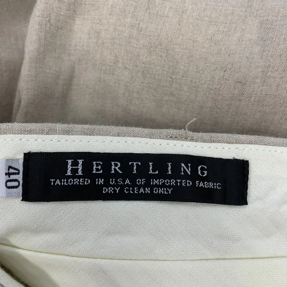 Vintage Hertling Mens‎ Pants Trousers Size 40 Straight Leg Cuff Flat Front USA